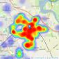 Royle Estate Agents - Poulton-Le-Fylde listings heatmap