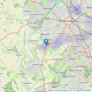 Royston and Lund - Wolverhampton listings heatmap