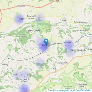 Rural View - Tisbury listings heatmap