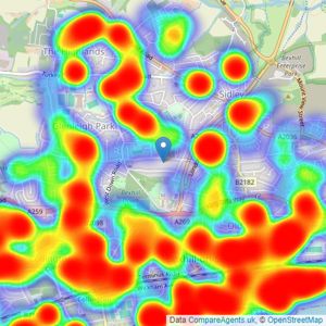 Rush Witt & Wilson - Bexhill-on-sea listings heatmap