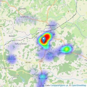 Rush Witt & Wilson - Northiam listings heatmap