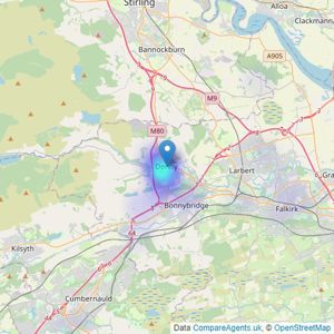 Russel and Aitken - Denny listings heatmap