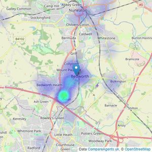 Russell Cope - Bedworth listings heatmap