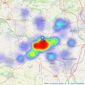 Ryan James Estate Agents - Bishop Auckland listings heatmap