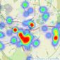 Ryder & Dutton - Glossop listings heatmap