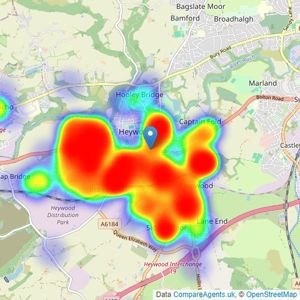 Ryder & Dutton - Heywood listings heatmap