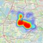 S J Smith Estate Agents - Ashford listings heatmap