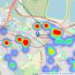 S J Smith Estate Agents - Staines listings heatmap