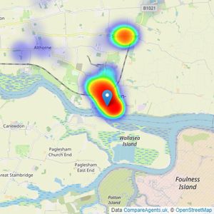 S J Warren - Burnham-On-Crouch listings heatmap