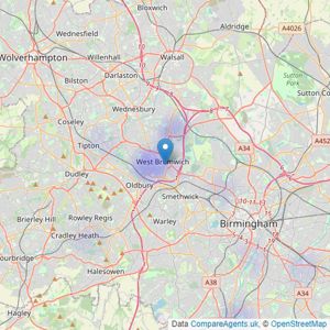 Sales by Apex - West Bromwich listings heatmap