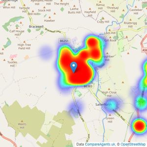 Sally Harrison Estate Agents - Barnoldswick listings heatmap