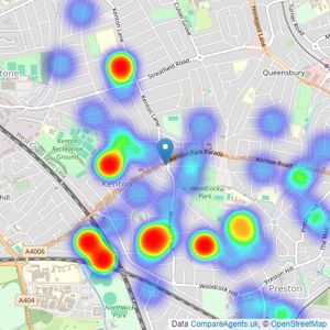 Salter McGuinness - Harrow listings heatmap