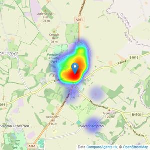 Samuel Miles - Highworth listings heatmap