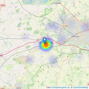 Samuel Miles - Royal Wootton Bassett listings heatmap