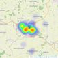 Samuel's Independent Estate Agents - Haverhill listings heatmap