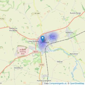 Sand and Co Limited - Driffield listings heatmap