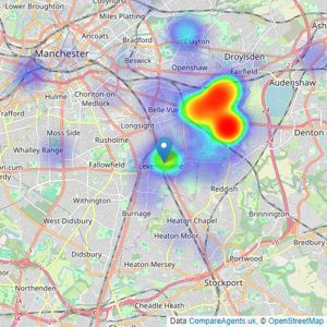 Sanderson James - Levenshulme listings heatmap