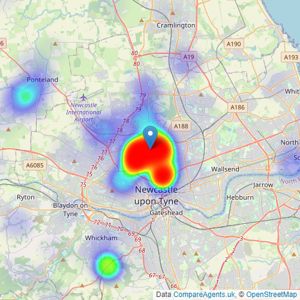 Sanderson Young - Gosforth listings heatmap