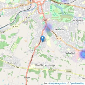 Sandersons - Covering Maidstone listings heatmap