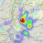 Sandra Davidson Estate Agents - Redbridge listings heatmap