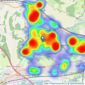 Sansome & George Residential Sales Ltd - Tilehurst listings heatmap