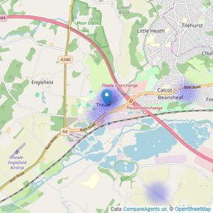 Sansome & George - Theale listings heatmap