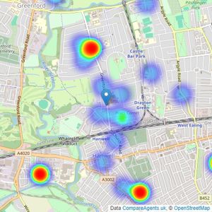 Sargeants - Hanwell listings heatmap