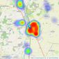 Satchells Estate Agents - Biggleswade listings heatmap