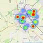 Satchells Estate Agents - Hitchin listings heatmap