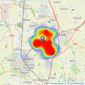 Satchells Estate Agents - Letchworth listings heatmap