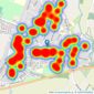 Satchells Estate Agents - Stotfold listings heatmap