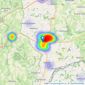 Savill Andrews - Chard listings heatmap