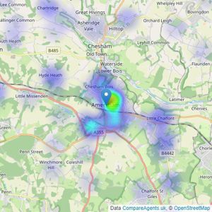 Savills - Amersham listings heatmap