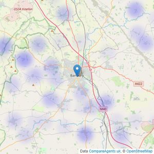 Savills - Banbury listings heatmap