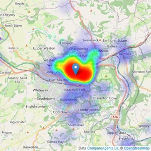 Savills - Bath listings heatmap