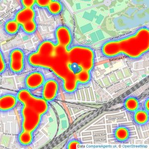 Savills - Battersea Park listings heatmap