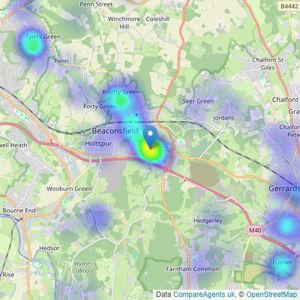 Savills - Beaconsfield listings heatmap