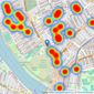 Savills - Bishops Park listings heatmap