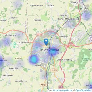 Savills - Bishops Stortford listings heatmap