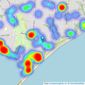 Savills - Canford Cliffs listings heatmap