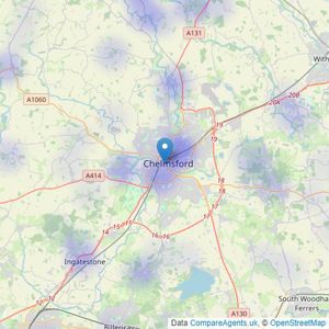 Savills - Chelmsford listings heatmap