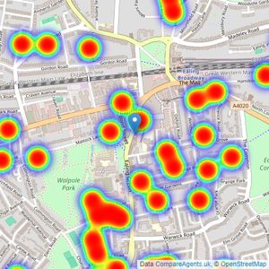 Savills - Ealing listings heatmap