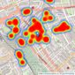 Savills - Earls Court listings heatmap