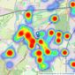 Savills - Esher listings heatmap