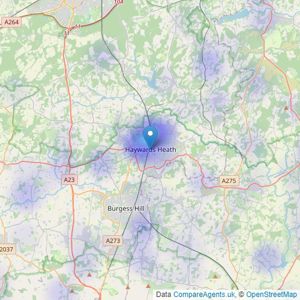 Savills - Haywards Heath listings heatmap