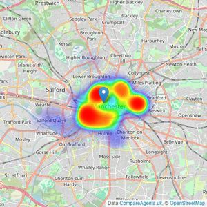 Savills - Manchester listings heatmap