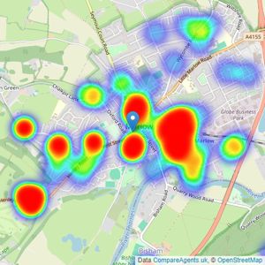 Savills - Marlow listings heatmap