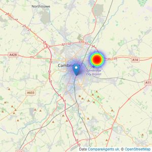 Savills New Homes - Cambridge listings heatmap