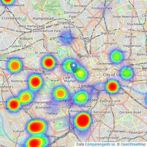 Savills New Homes - Margaret Street listings heatmap