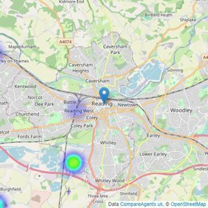 Savills New Homes - Reading New Homes listings heatmap